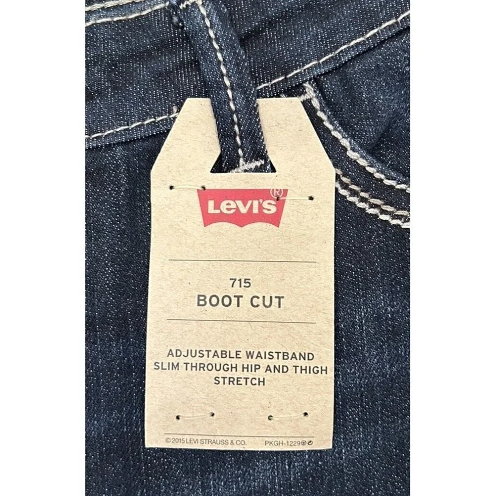 Levi's 715 Jeans Dark Wash 10.5 PLUS Rodeo Barrel Racing Bootcut Flap Pocket